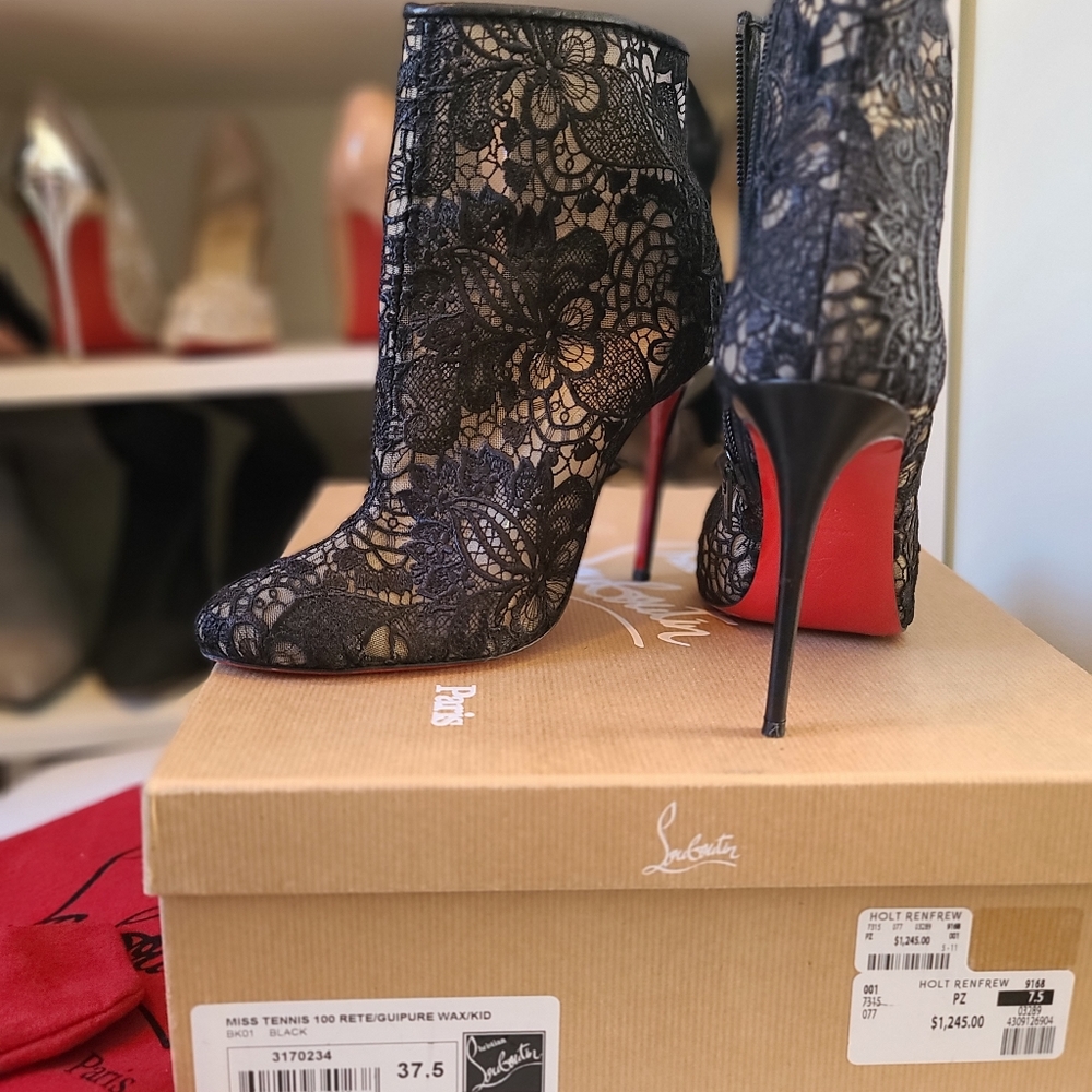 Christian Louboutin lace booties